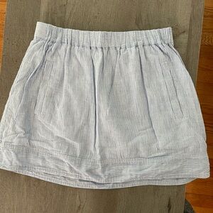 XS striped elastic waist with pockets j crew skirt